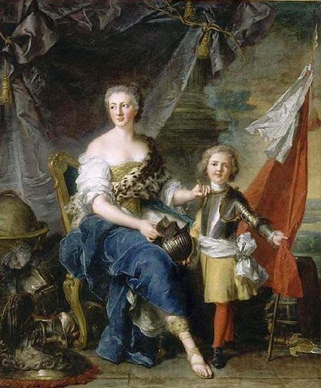 Jjean-Marc nattier Portrait of Jeanne Louise de Lorraine, Mademoiselle de Lambesc (1711-1772) and her brother Louis de Lorraine, Count then Prince of Brionne Norge oil painting art